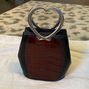 VINTAGE BRIGHTON two tone leather   Bucket Bag!!!